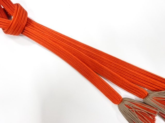 SILK Twisted tassel hand-knit obijime